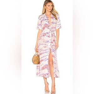 HOFMANN COPENHAGEN Gabriela Dress in Coral Print Short Sleeve Size 34/2